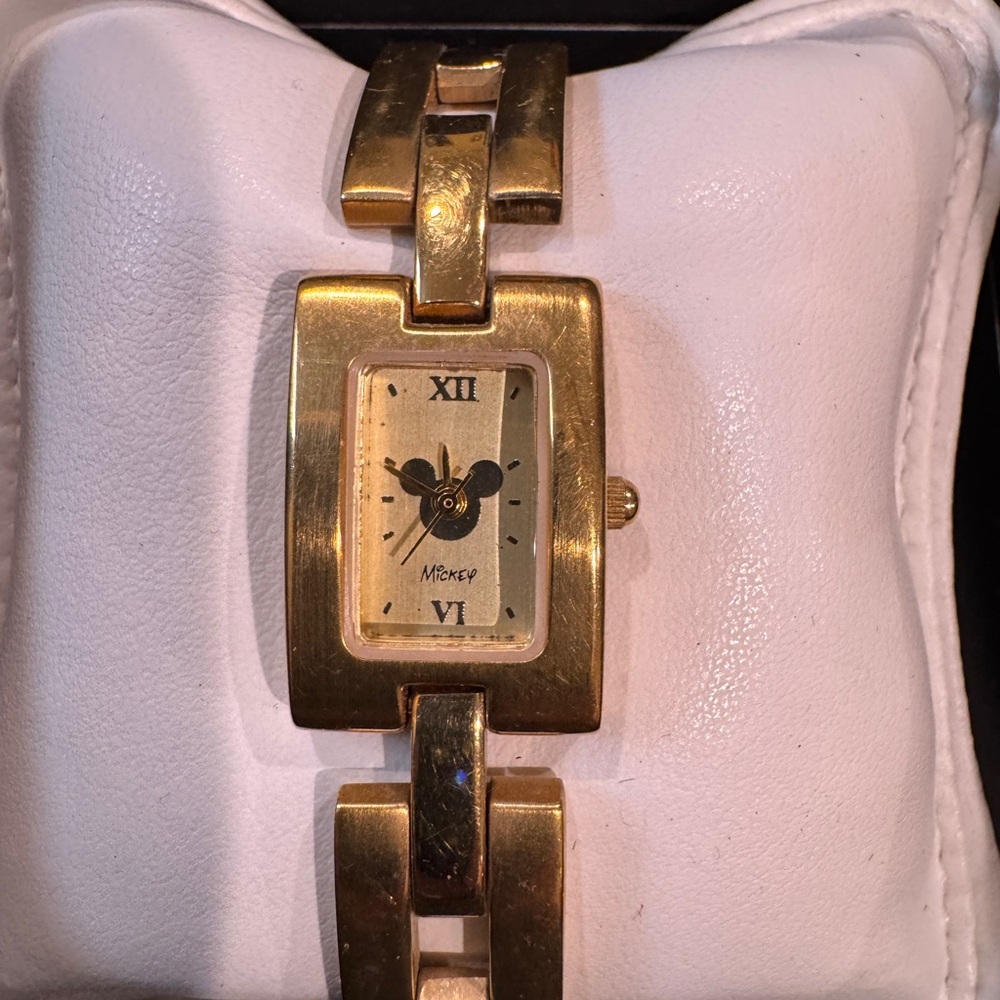 Disney Gold Women's Watch with Mickey Design